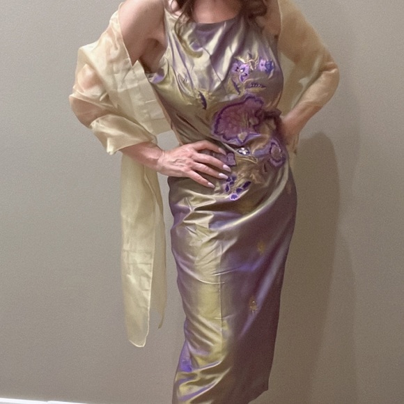 FREE PEOPLE 100% Silk Vintage Dress - Picture 1 of 13